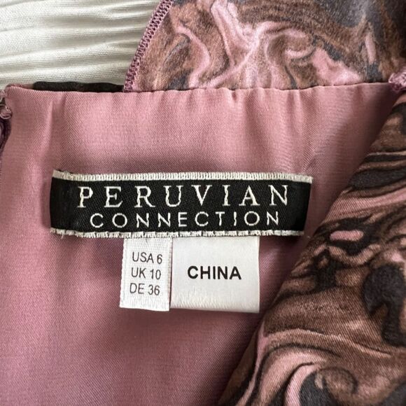 Peruvian Connection Silk Sleeveless Dress size 6 - Picture 4 of 5